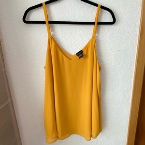 Torrid Chiffon Double Layer Swing Cami - Golden Yellow - 0